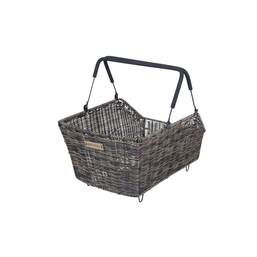 Basil Cento Rattan Look Multi System - fietsmand - achterop - bruin