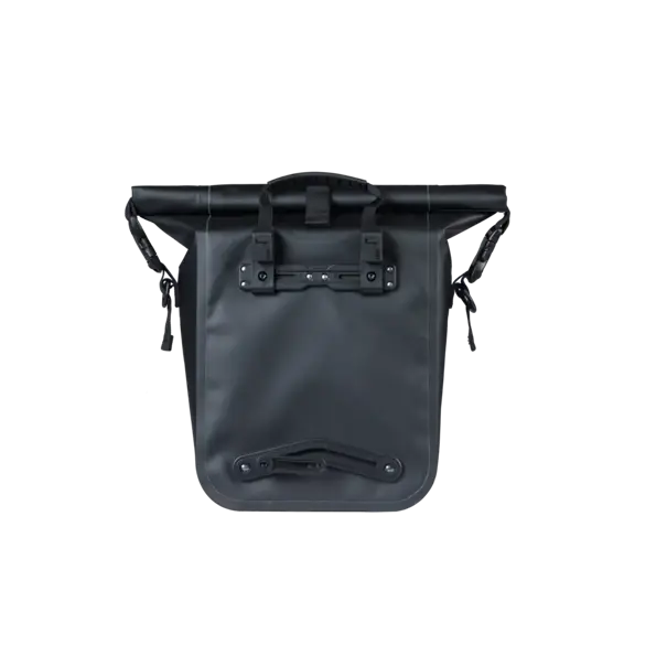 Basil Rivo M - enkele tas tarpaulin MIK Hooks - 12-15L - zwart