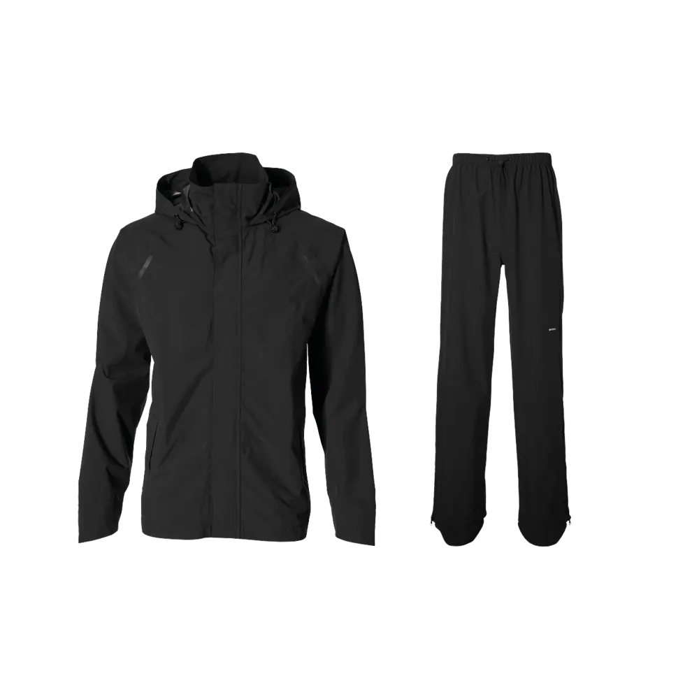 Basil Hoga fietsregenpak - unisex - zwart - XL