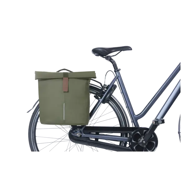 Basil - City - dubbele fietstas MIK - 28-32 liter – moss green