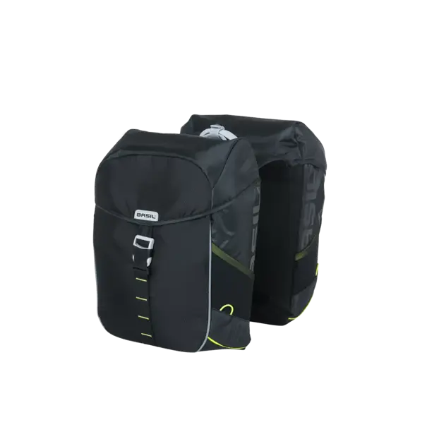 Basil Miles -  dubbele fietstas - 34 liter - zwart
