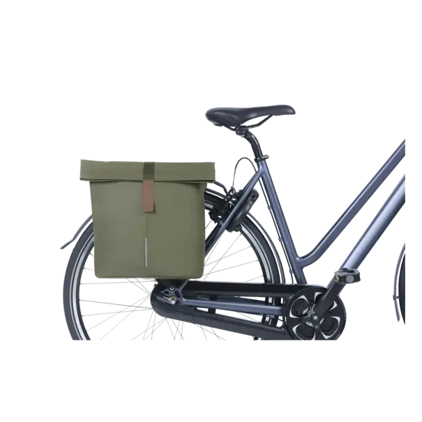 Basil City - dubbele fietstas - 28-32 liter – moss green