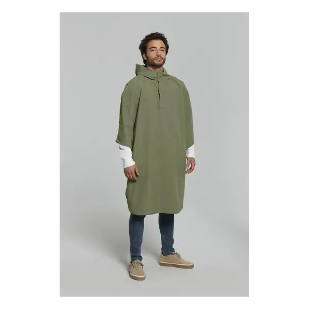 Basil Hoga fietsregenponcho - unisex - groen - One Size