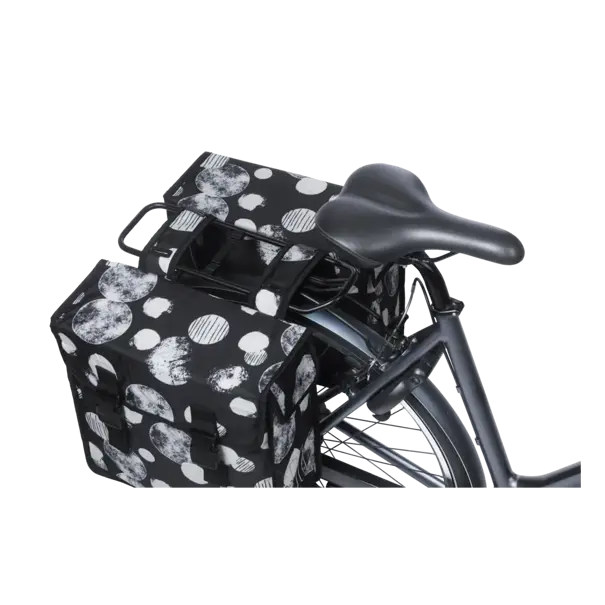 Basil Mara XL - dubbele fietstas - 35 liter -zwart/grijs