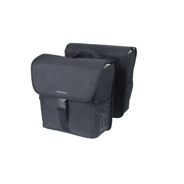 Basil GO - dubbele fietstas MIK - 32 liter - zwart