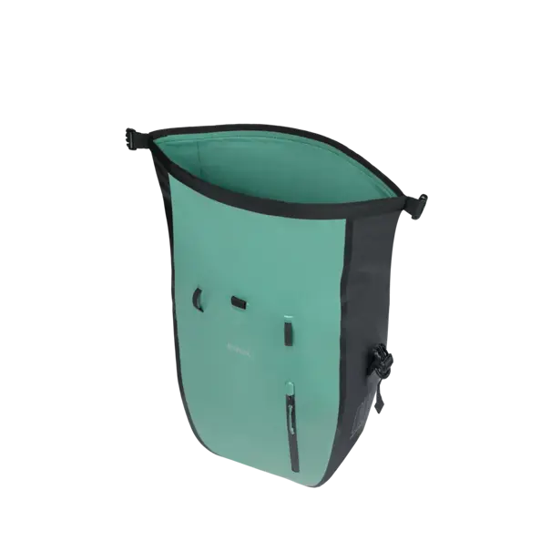 Basil Rivo L - enkele tas tarpaulin MIK Hooks - 25-31L - zilvergroen/zwart