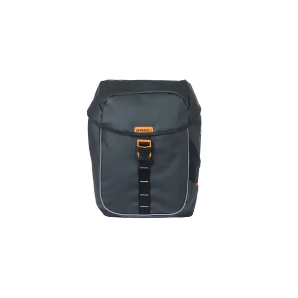 Basil Miles Tarpaulin - dubbele fietstas MIK - 34 liter - zwart/oranje