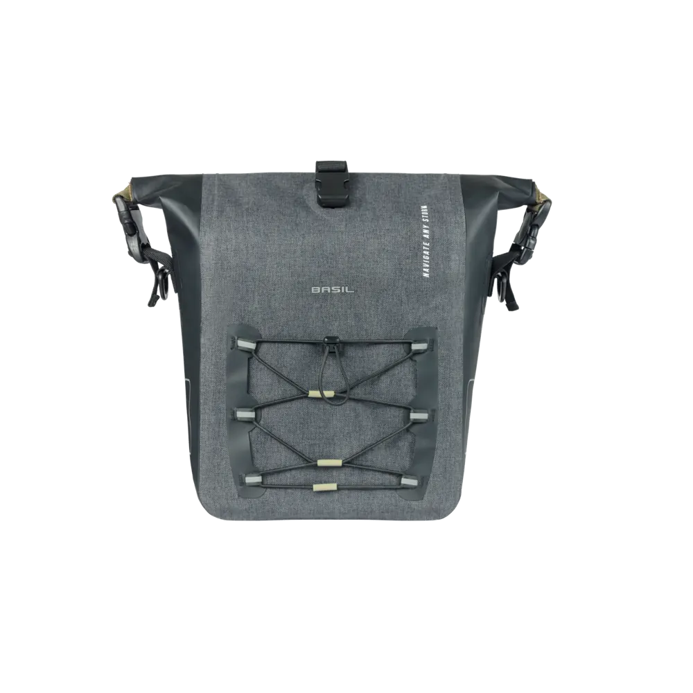 Basil Navigator Storm M - enkele tas MIK Hooks - 12-15L - zwart