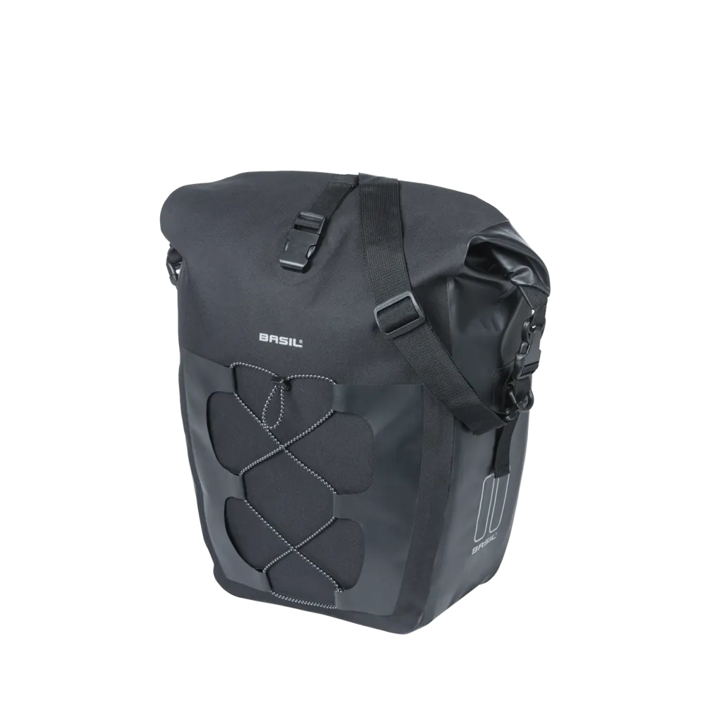 Basil Navigator Waterproof L - enkele tas MIK Hooks - 25-31L - zwart
