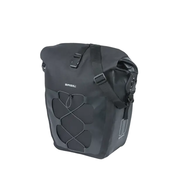 Basil Navigator Waterproof L - enkele tas MIK Hooks - 25-31L - zwart