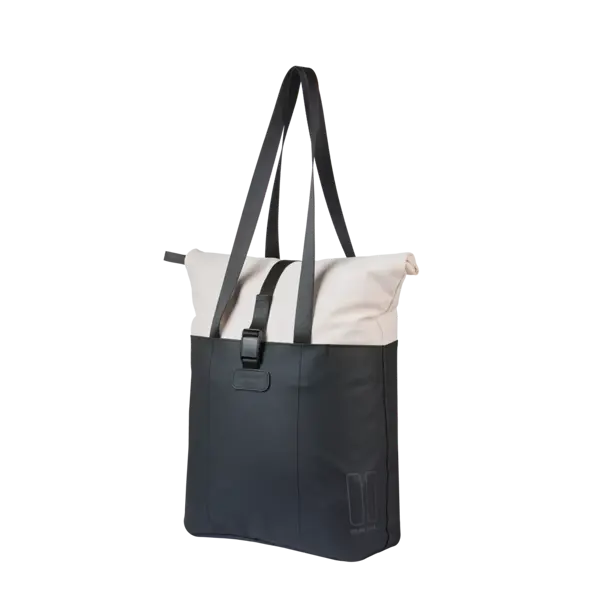 Basil Vive - bicycle shopper MIK Hooks - 15-20L - gebroken wit/zwart