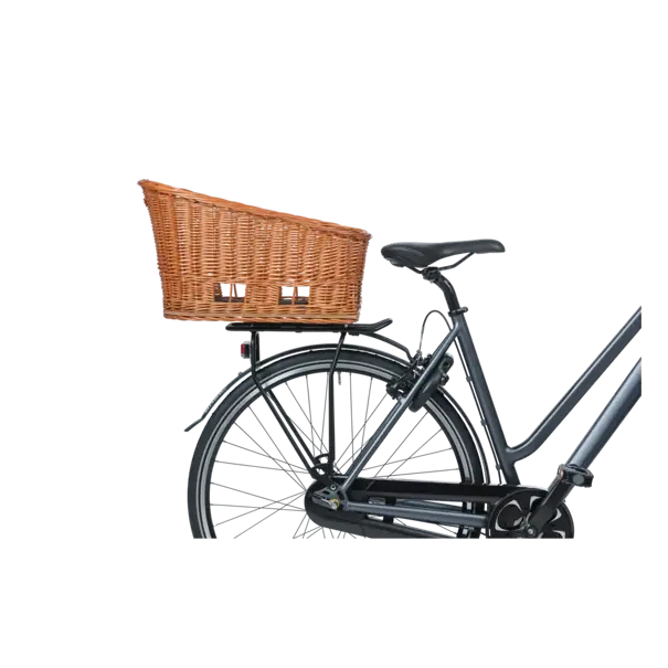 Basil Pasja - hondenfietsmand MIK - medium - 45 cm - achtermand - natural