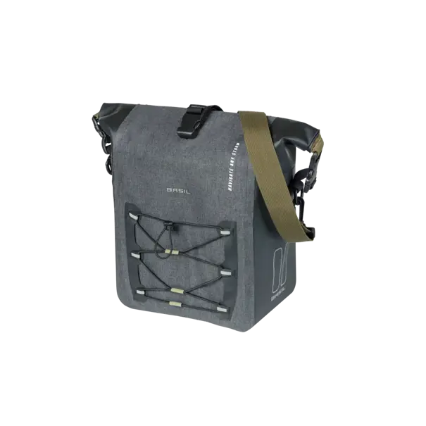 Basil Navigator Storm MIK Studs M - enkele fietstas - 12-15 liter - zwart