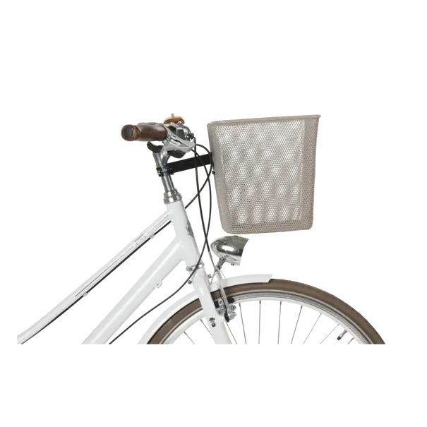 Basil Bilbao FM - fietsmand - voorop - nude metallic