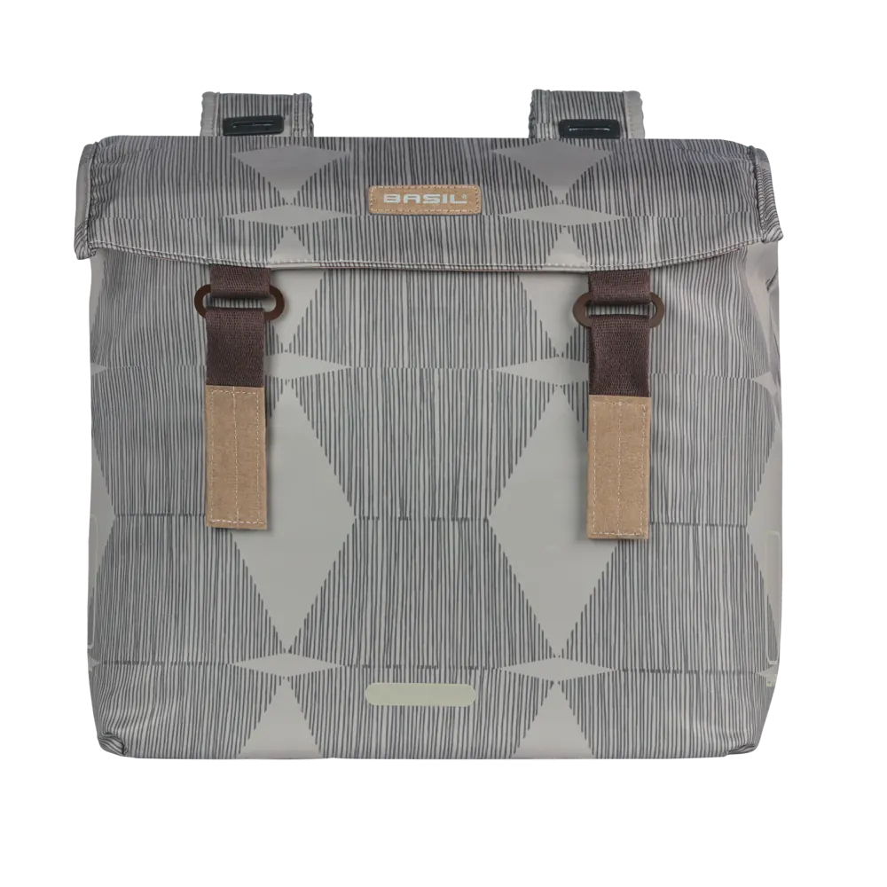Basil Elegance - dubbele fietstas - 40-49 liter - chateau taupe