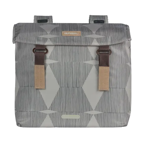 Basil Elegance - dubbele fietstas - 40-49 liter - chateau taupe