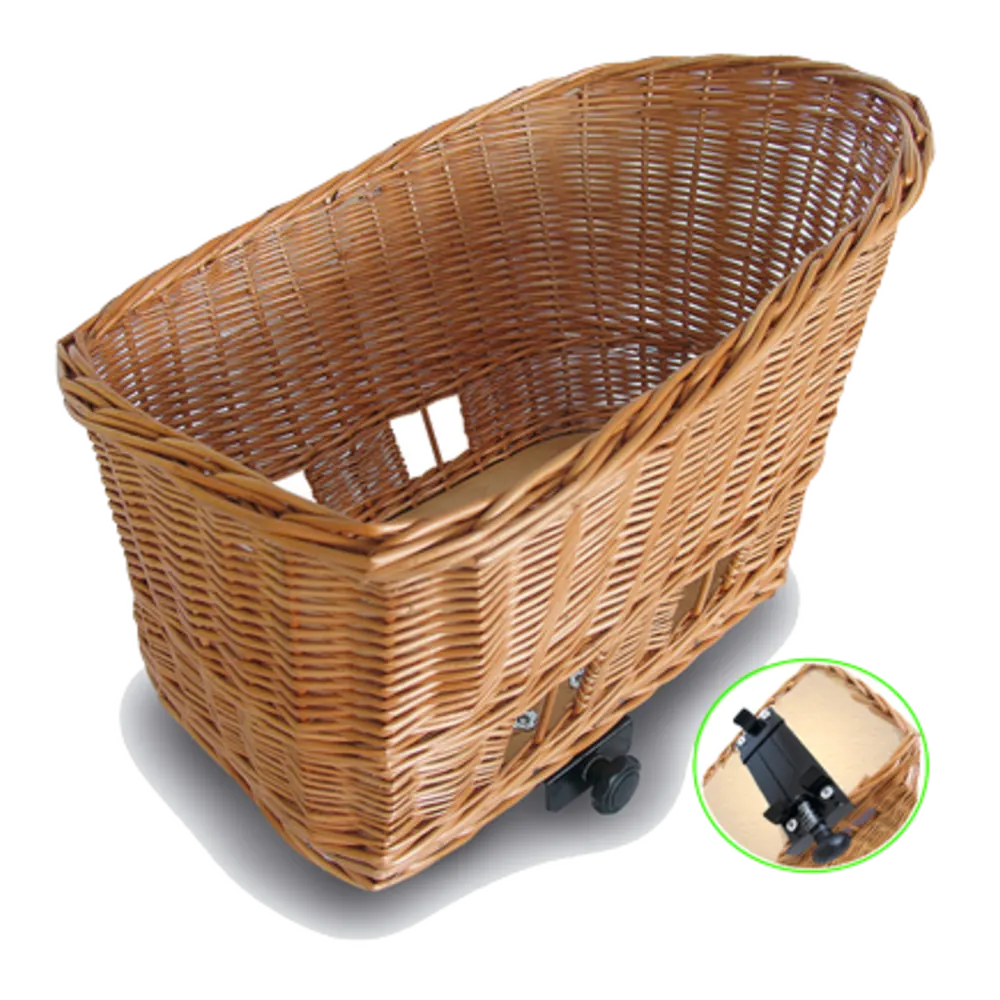 Basil Pasja - hondenfietsmand – large - 50 cm - achtermand – natural