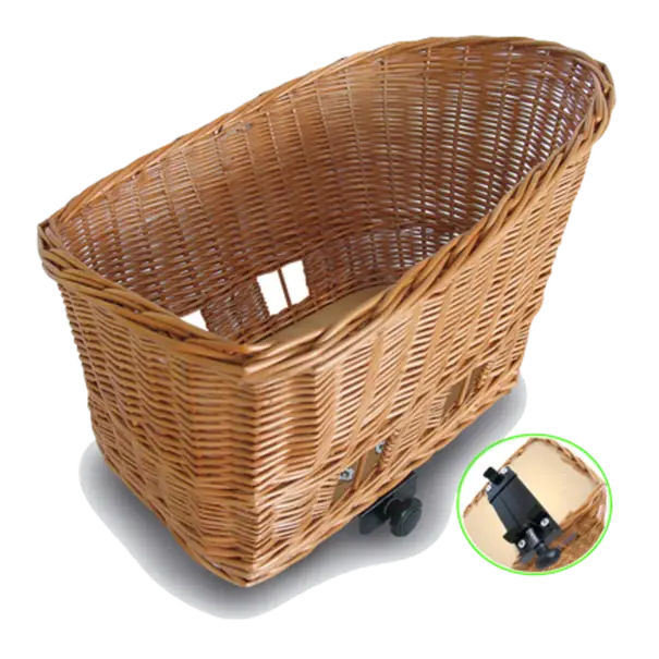 Basil Pasja - hondenfietsmand – large - 50 cm - achtermand – natural
