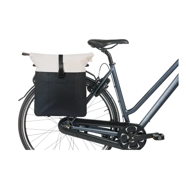 Basil Vive - bicycle shopper MIK Hooks - 15-20L - gebroken wit/zwart