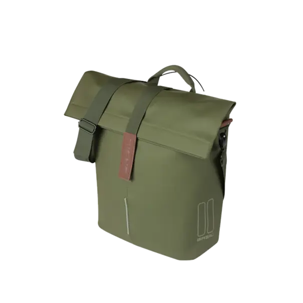 Basil City - fietsshopper MIK Studs - 14-16 liter - moss green
