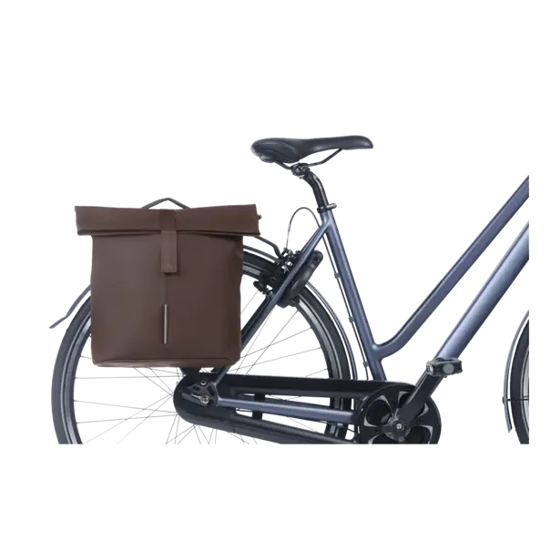 Basil - City - dubbele fietstas MIK - 28-32 liter –roasted brown