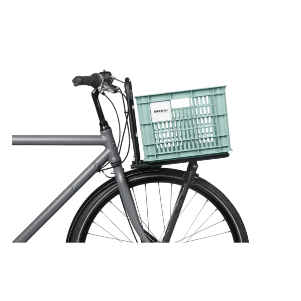 Basil fietskrat L - groot - 40L - gerecycled plastic - silver blue