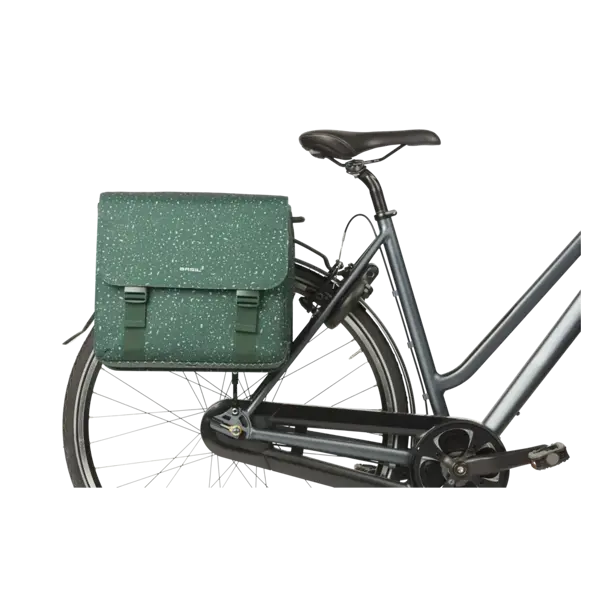 Basil Flair  - dubbele fietstas MIK - 35 liter - groen