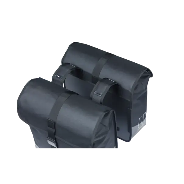 Basil Mara Evo - dubbele fietstas - 38-46L - zwart