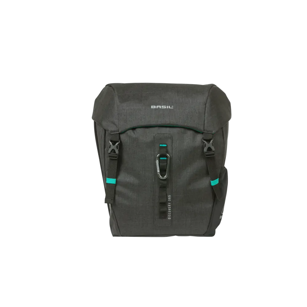 Basil Discovery 365D - dubbele fietstas M - 18 liter - zwart melee