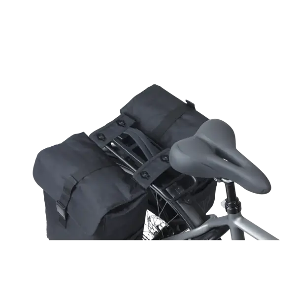 Basil Move -  dubbele fietstas MIK - 30 liter - zwart