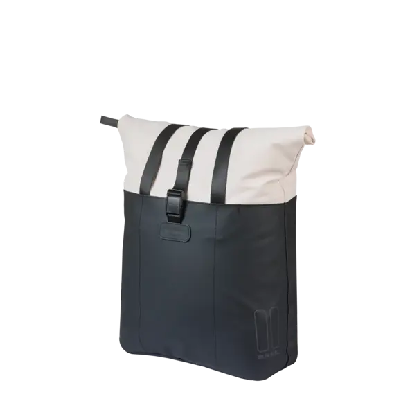 Basil Vive - bicycle shopper MIK Hooks - 15-20L - gebroken wit/zwart