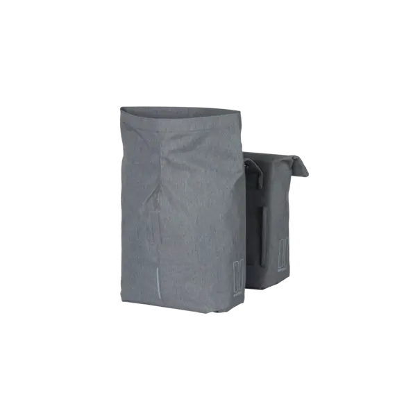 Basil City - dubbele fietstas - 28-32 liter - grey melee