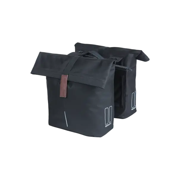 Basil - City - dubbele fietstas MIK - 28-32 liter - zwart
