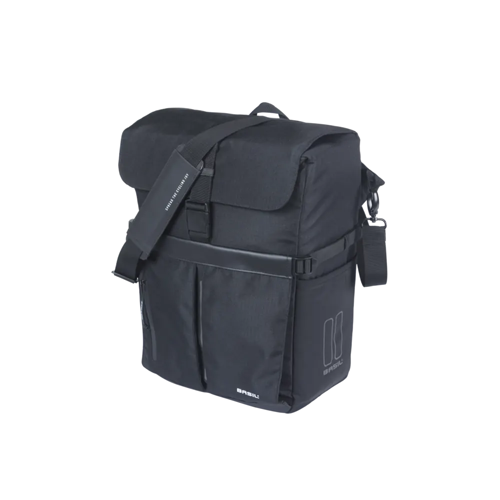Basil Move fietsschoudertas MIK Studs - enkele fietstas -  15 liter - zwart