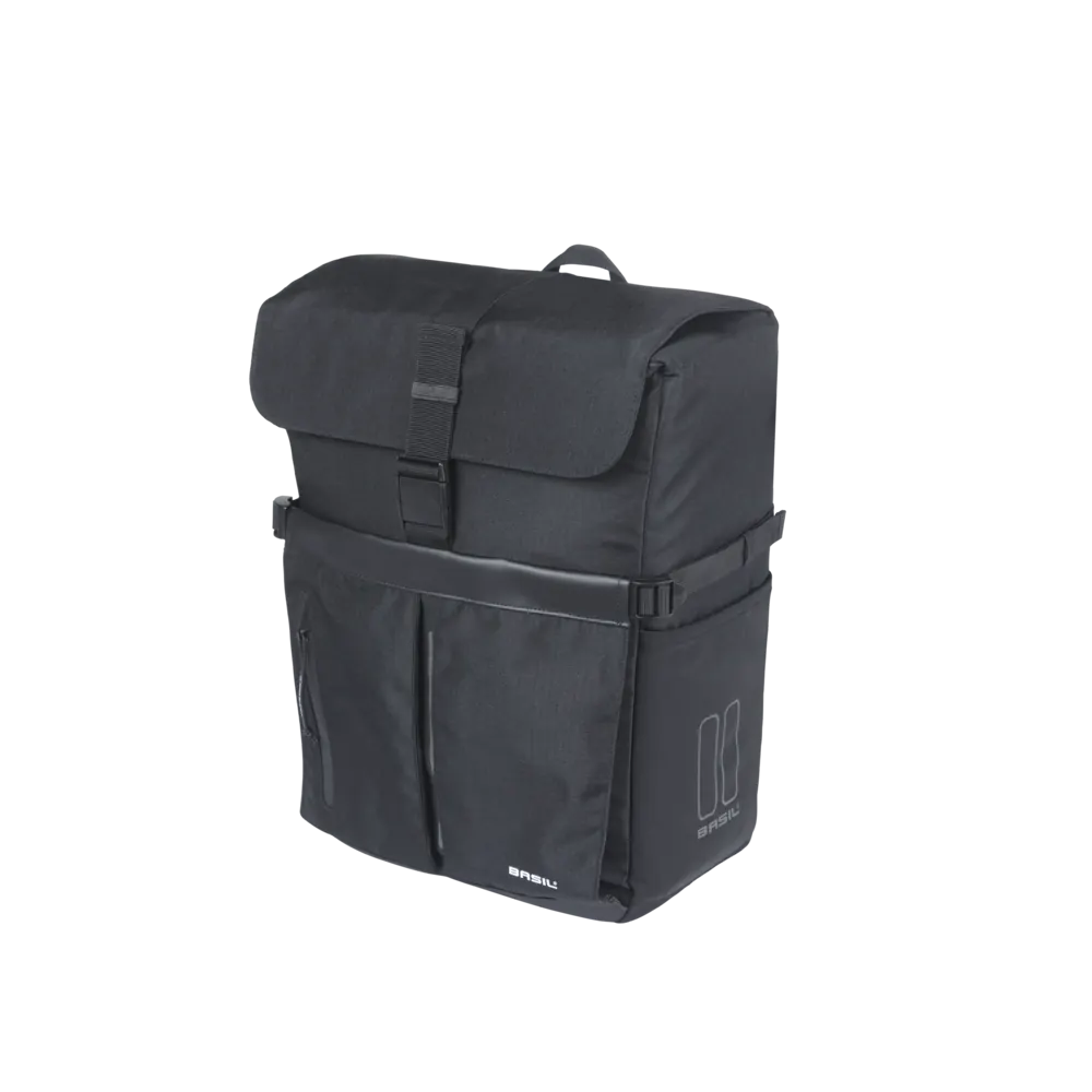 Basil Move fietsschoudertas MIK Hooks - enkele fietstas -  15 liter - zwart