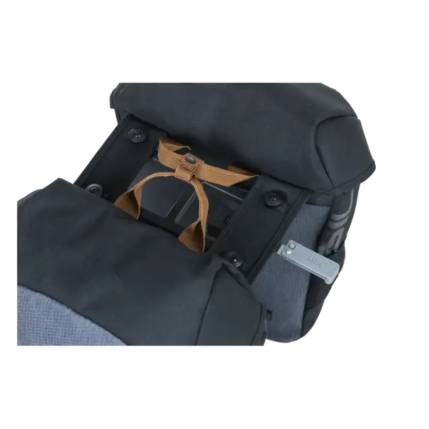 Basil Miles - dubbele fietstas MIK - 34 liter - grijs/zwart
