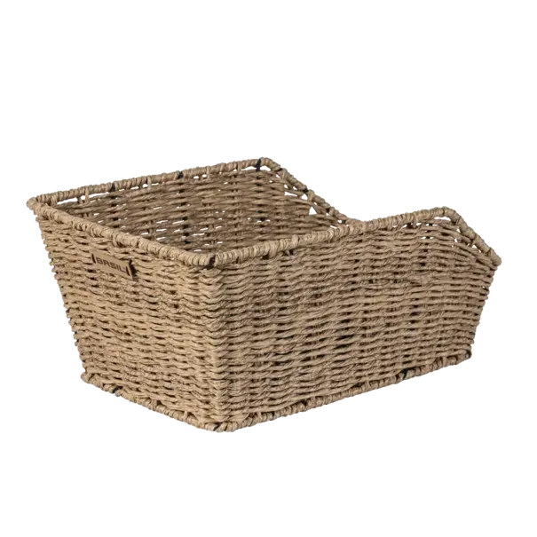 Basil Cento Rattan Look - fietsmand - achterop - lichtbruin