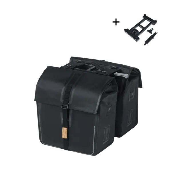 Basil Urban Dry – dubbele fietstas MIK – 50 liter - zwart