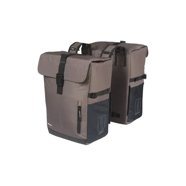 Basil Move -  dubbele fietstas - 30 liter - bruin