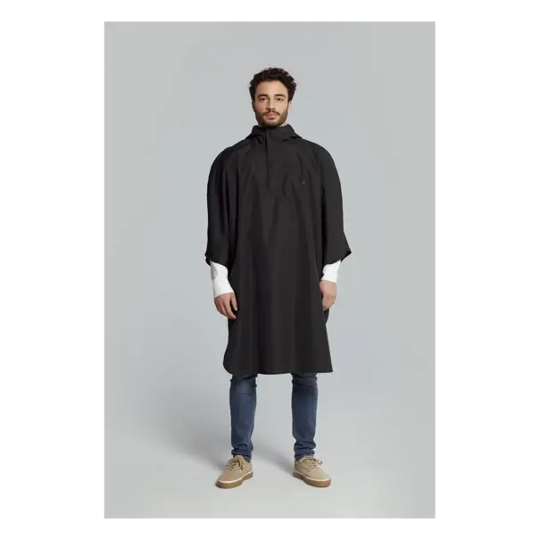 Basil Hoga fietsregenponcho - unisex - zwart - One Size