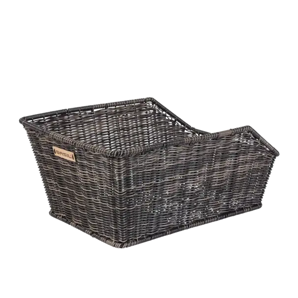 Basil Cento Rattan Look - fietsmand - achterop -bruin