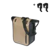 Basil Rivo M - enkele tas tarpaulin MIK Hooks - 12-15L - zand/zwart