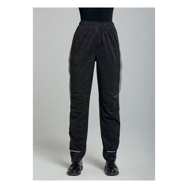 Basil Skane HiVis fietsregenbroek - dames - zwart - XS