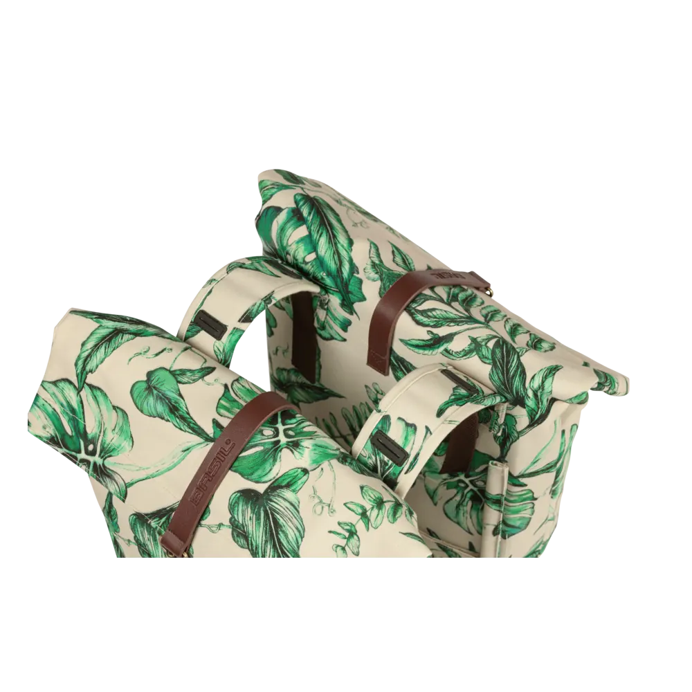 Basil Ever-Green - dubbele fietstas - 28-32 liter - sandshell beige