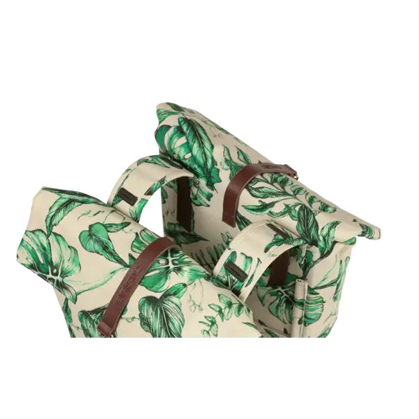 Basil Ever-Green - dubbele fietstas - 28-32 liter - sandshell beige