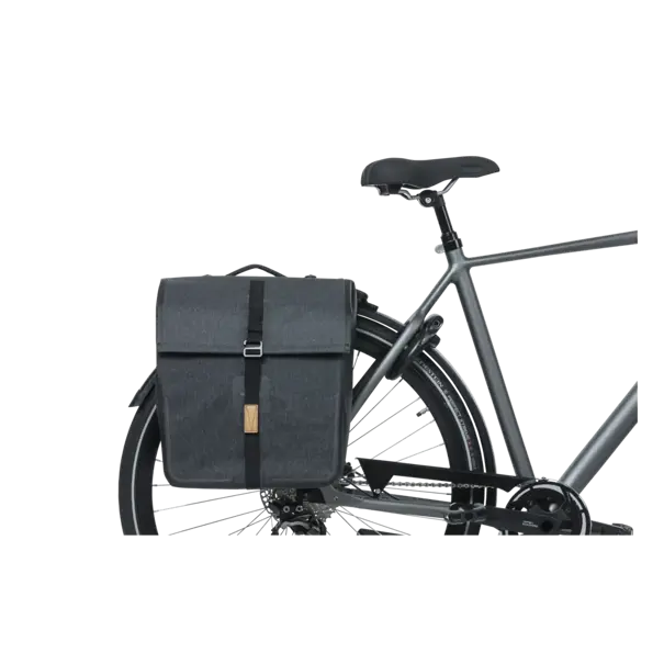 Basil Urban Dry MIK - dubbele fietstas - 50 liter - charcoal mêlée