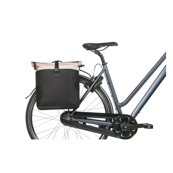 Basil Vive - dubbele fietstas MIK - 28-35L - gebroken wit/zwart