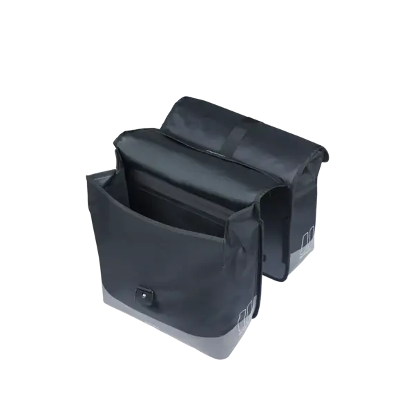 Basil Mara Evo - dubbele fietstas - 38-46L - zwart
