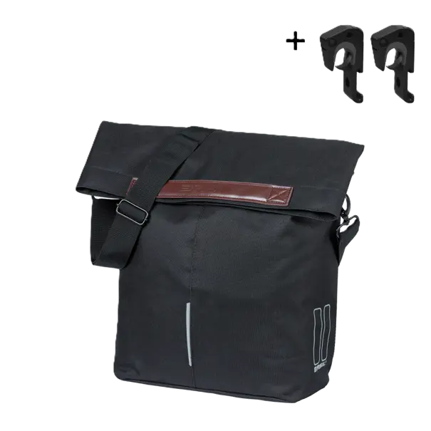 Basil City - fietsshopper MIK Hooks - 14-16L - zwart