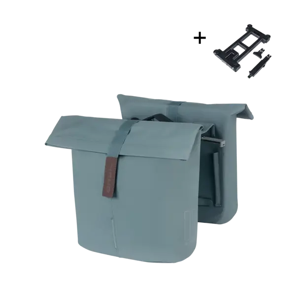 Basil - City - dubbele fietstas MIK - 28-32 liter – graphite blue